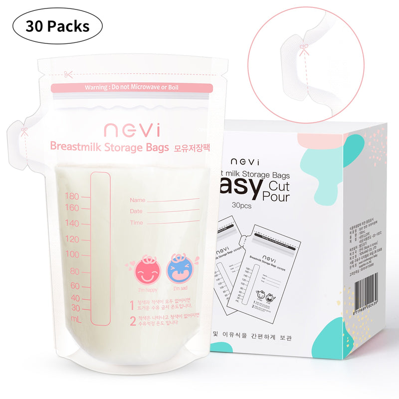 NCVI Muttermilch-Aufbewahrungsbeutel, 180 Stück 6-Unzen-Milch-Gefrierbeutel für die langfristige Aufbewahrung des Stillens, importiert aus Korea, BPA-frei