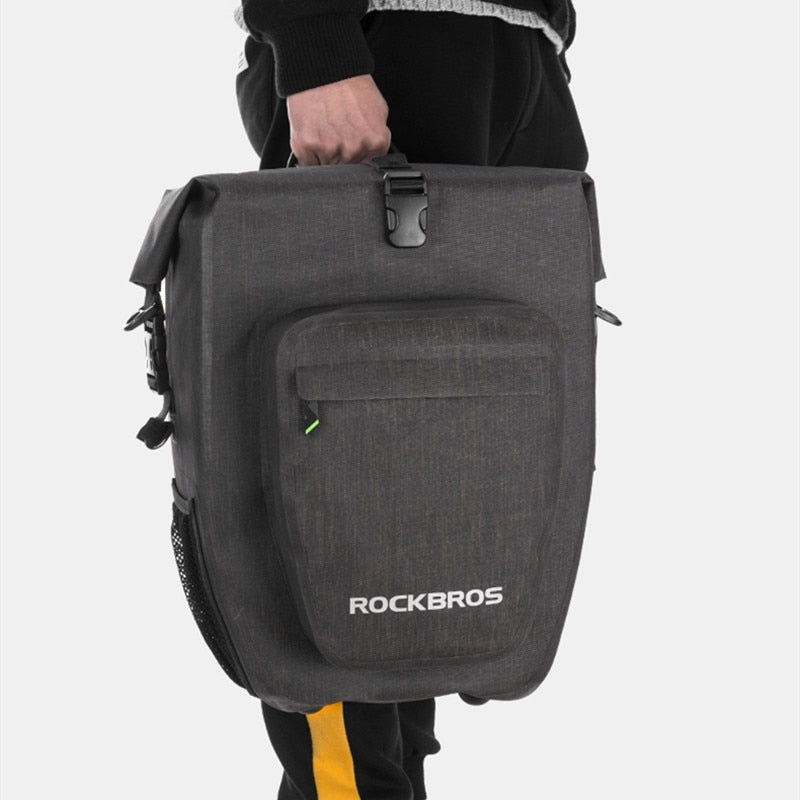 ROCKBROS Wasserdichte Fahrradtasche 27L Reise Fahrradtasche Korb Fahrrad Gepäckträger Hecksitz Gepäckträgertasche MTB Fahrradzubehör