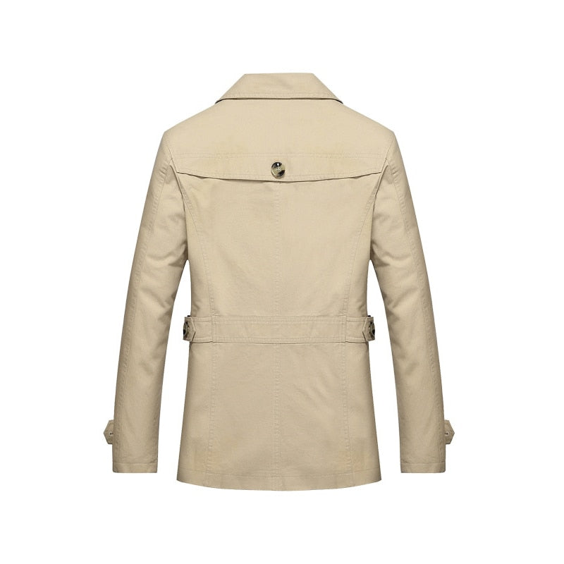 Business Jacke Herren Mode Frühling Männer Lange Baumwolle Windjacke Jacken Mantel Männlichen Beiläufigen 2022 Neue Herbst Trench Outwear Mantel