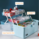 Medicine Box First Aid Storage Box 3 Layers Large Capacity Medical Box Portable Medicine Box Home Medical Box Medicine Chest
