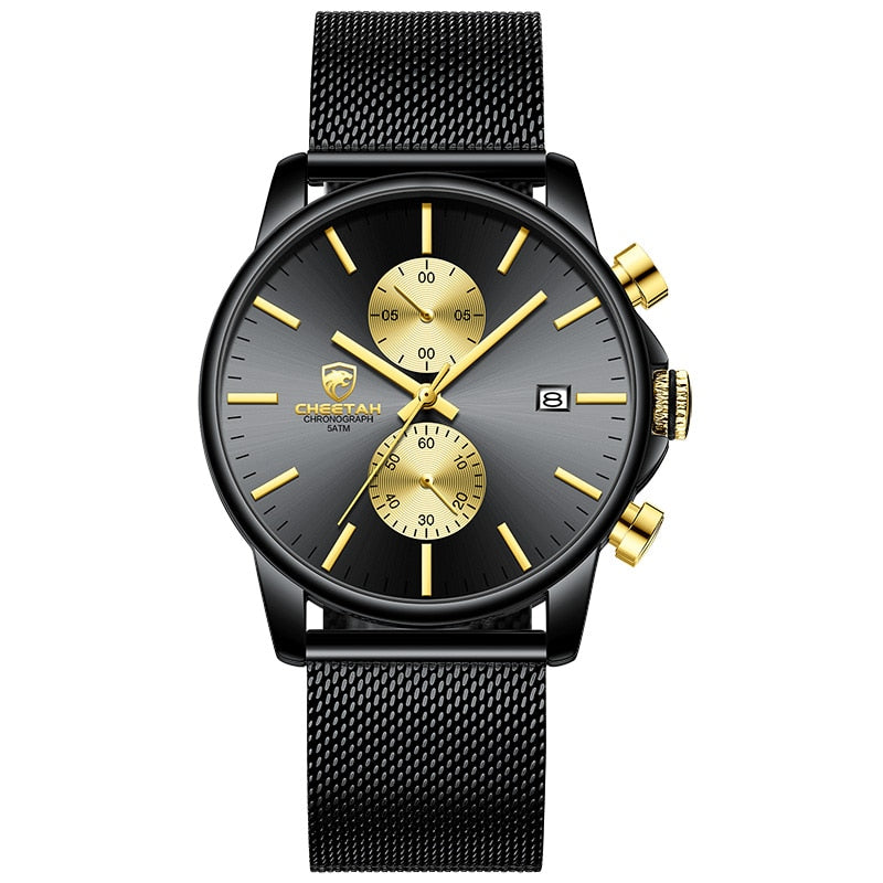 Relojes para hombre, reloj deportivo a prueba de agua para hombre, reloj de lujo de la mejor marca CHEETAH, reloj de pulsera de cuarzo de negocios para hombre, reloj Masculino