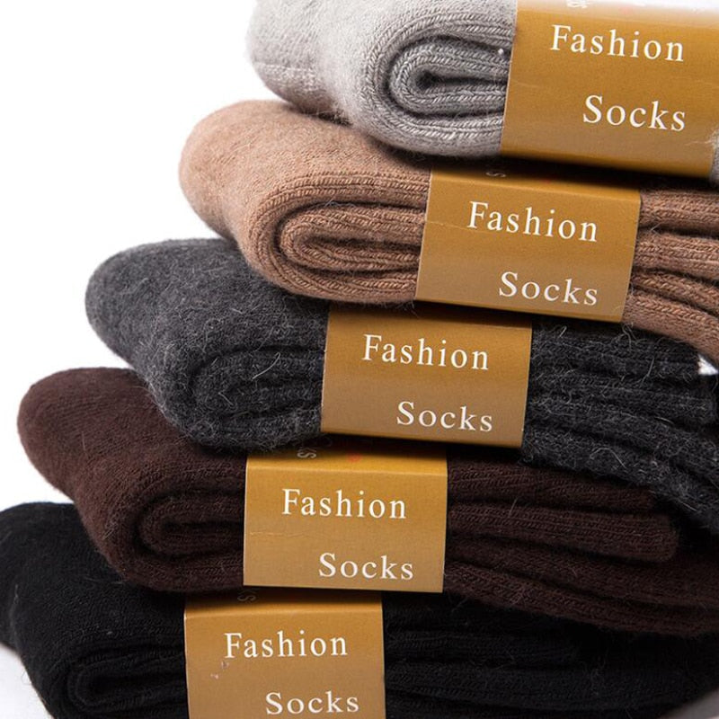 Calcetines gruesos de invierno para hombre, Calcetines cálidos de lana, Calcetines largos de terciopelo para hombre, Calcetines meias