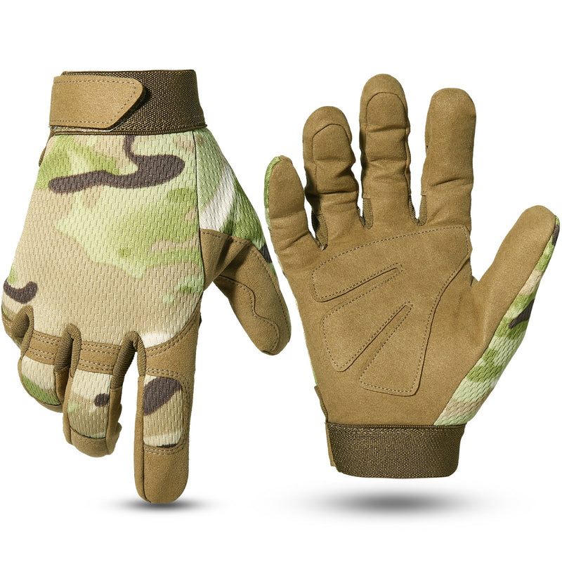 Multicam Outdoor Tactical Gloves Army Military Bicycle Airsoft Hiking Climbing Shooting Paintball Camo Sport Full Finger Glove