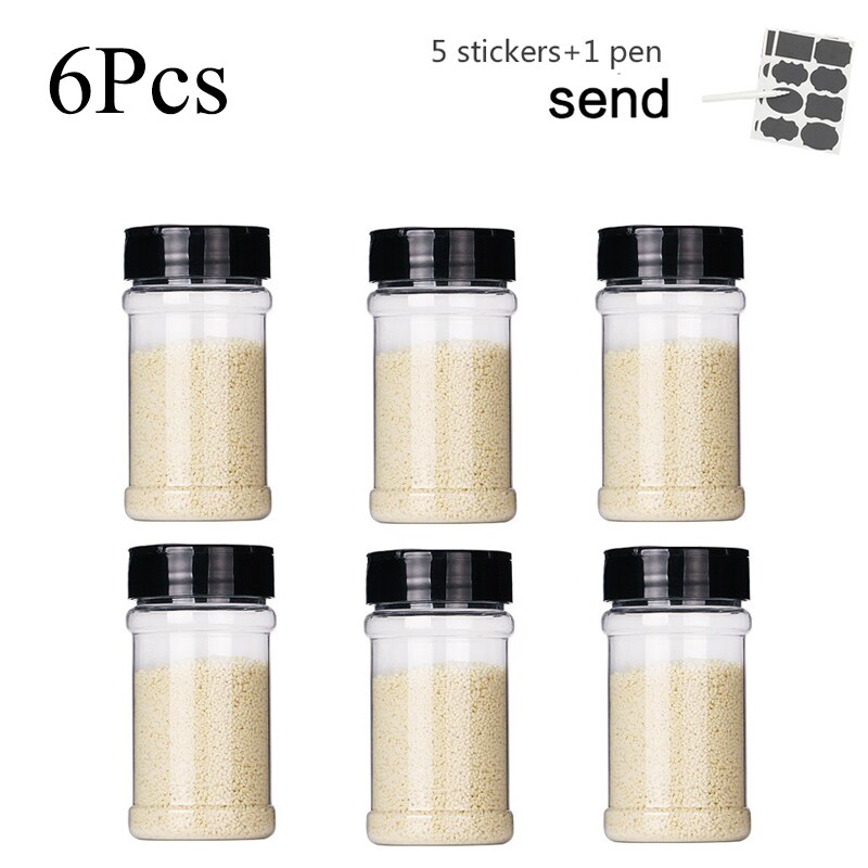 3-12PCS Set Seasoning Jar Square Glass Container Seasoning Bottle Kitchen Outdoor Camping Seasoning Container Glass Sealed Jar