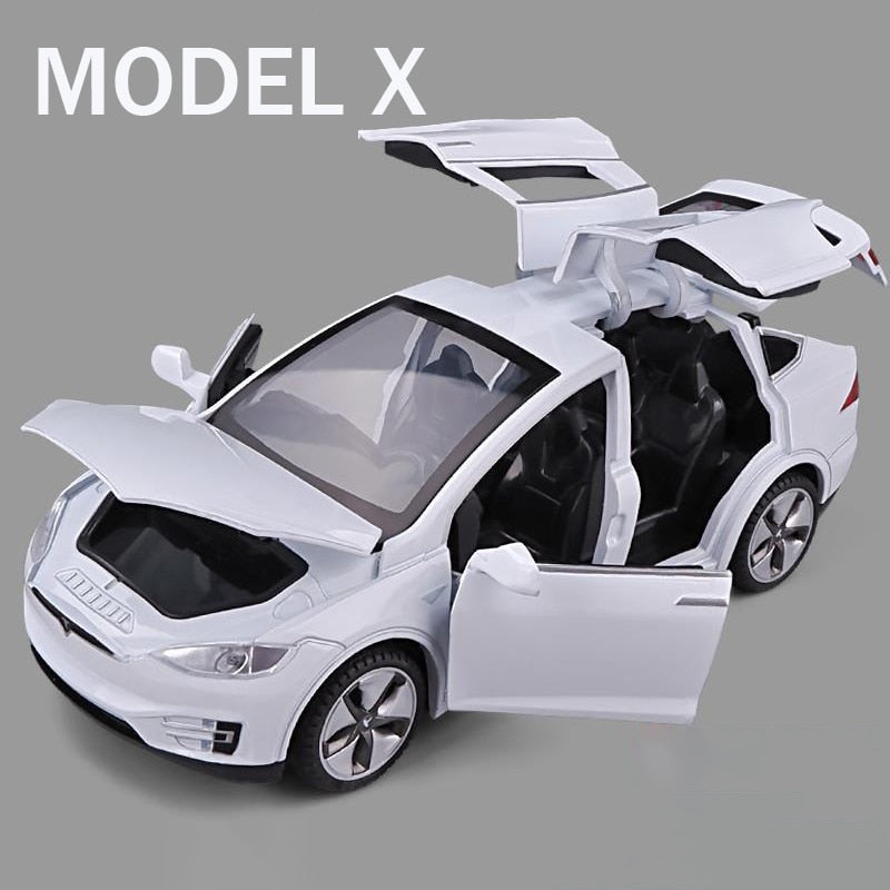 1:32 Tesla MODEL X MODEL 3 MODEL S Alloy Car Model Diecasts Toy Car Sound and light Kid Toys For Children Gifts Boy Toy