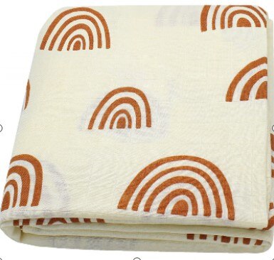 Organic Bamboo Muslin Swaddle 120 X 120 Cotton Gauze Blanket Swaddle Baby Blankets Newborn