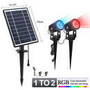 1 A 4 RGB Luz de paisaje solar al aire libre LED IP65 Lámpara solar a prueba de agua Encendido / apagado automático Luz de pared solar Jardín Patio Lámpara de césped