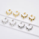 Andywen 100% 925 Sterling Silver Black Enamel Black Zircon Long Spike Hoops Piercing Ohrringe Pendant Women Luxury CZ Jewelry