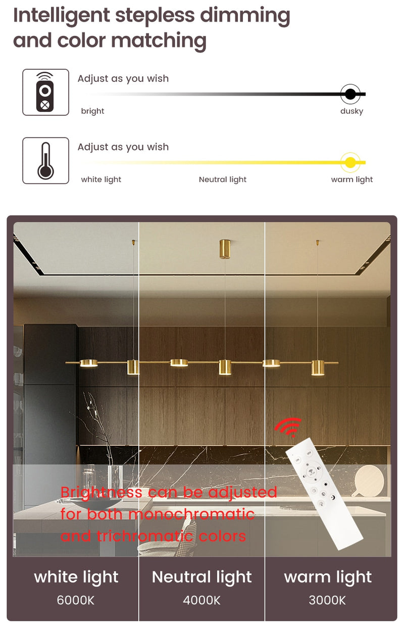 Moderne Led Wohnzimmer Kronleuchter Esstisch Decke Kronleuchter Küche Hängeleuchte Dimmbare Innenbeleuchtung Lampe