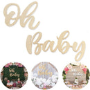 Oh Baby Sign Wooden Wall Stickers First 1 One 1st Birthday Party Baby Shower Decorations Boy Girl Gender Reveal Baptism Decor