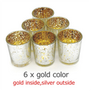 ERMAKOVA 6/12 Pcs Votive Candle Holder Mercury Glass Tealight Candle Holder for Wedding Parties Hotel Cafe Bar Home Decoration