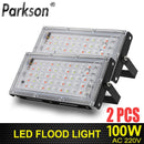 2 uds 50W 100W reflector LED foco LED 220V LED crece la luz PhytoLamp farola lámpara de espectro completo para lámpara de crecimiento de plantas