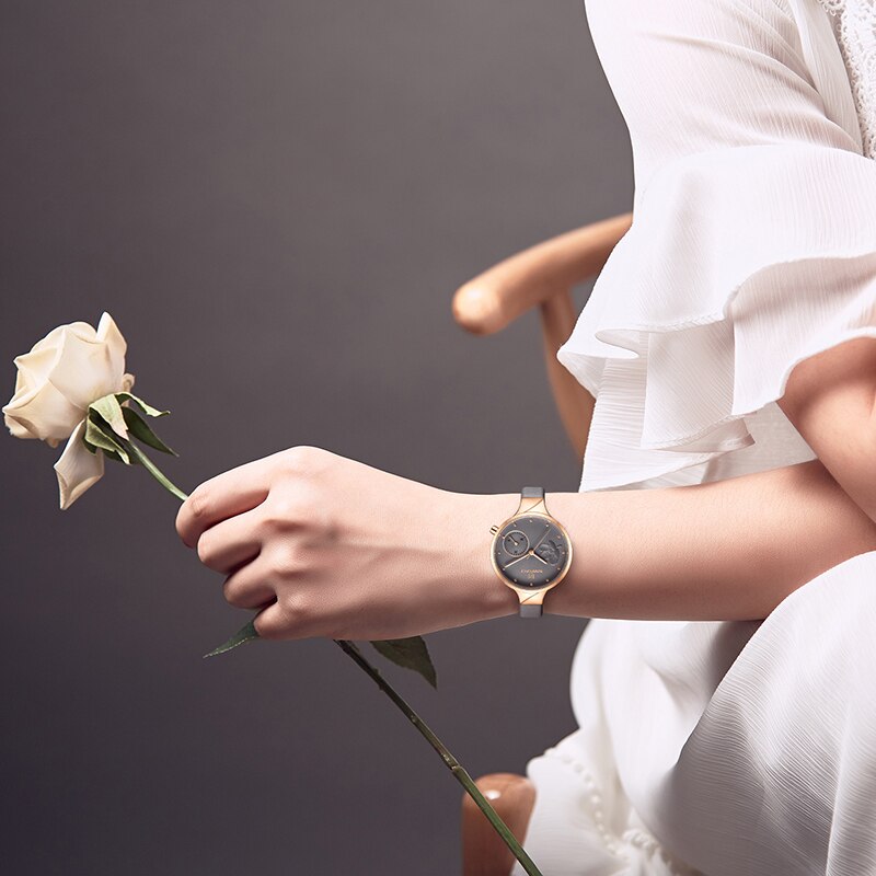 Relojes NAVIFORCE para mujer, relojes de pulsera de cuarzo de moda de lujo para mujer, reloj impermeable de cuero para mujer, reloj femenino para chica