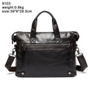 WESTAL Men's Leather Handbags Totes Bags Men Leather Laptop Bags Men's Shoulder Bag Business Briefcases Crossbody Messenger Bag