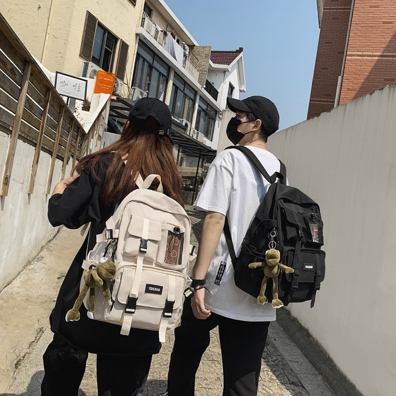 2021 Frauen Schule Rucksack Schwarz Nylon Bagpack Weibliche Anti-Diebstahl Rucksack Lässige Dame Reise Rucksäcke Koreanischen Rucksack Mochila
