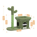 Cactus Cat Tree Cat Tower con Sisal Scratching Post Board para gatos de interior Cat Condo Kitty Play House con Perch Basket Toy