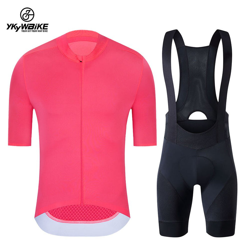 2021 YKYWBIKE Pro Team, conjunto de Jersey de ciclismo de verano, ropa de bicicleta transpirable para hombres, camiseta de manga corta, pantalones cortos con pechera para bicicleta