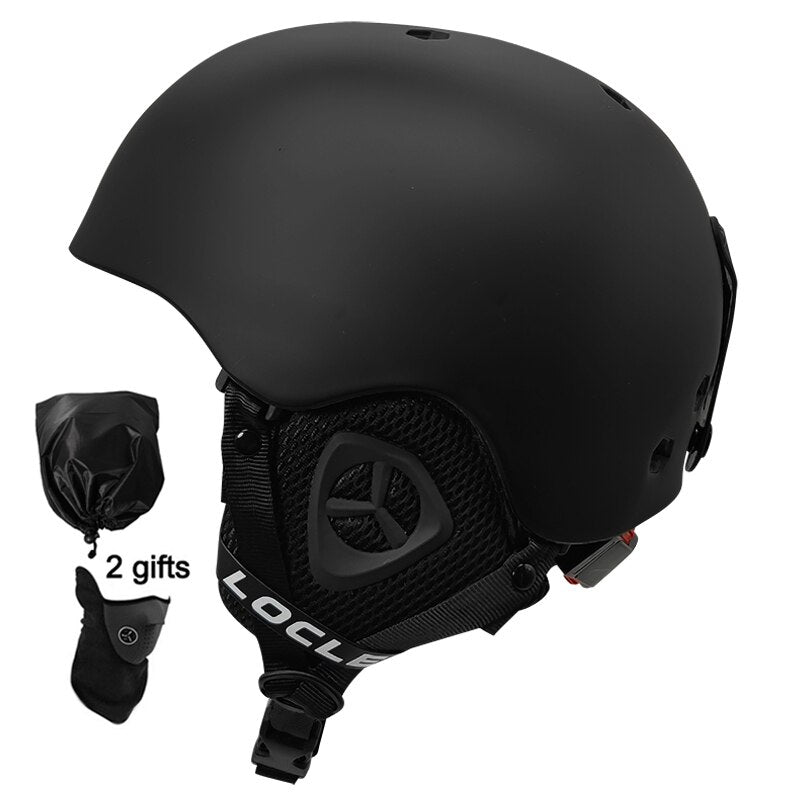 Casco de esquí LOCLE para hombres y mujeres, casco de esquí moldeado integralmente para niños, monopatín, esquí, Snowboard, motocicleta, casco para moto de nieve