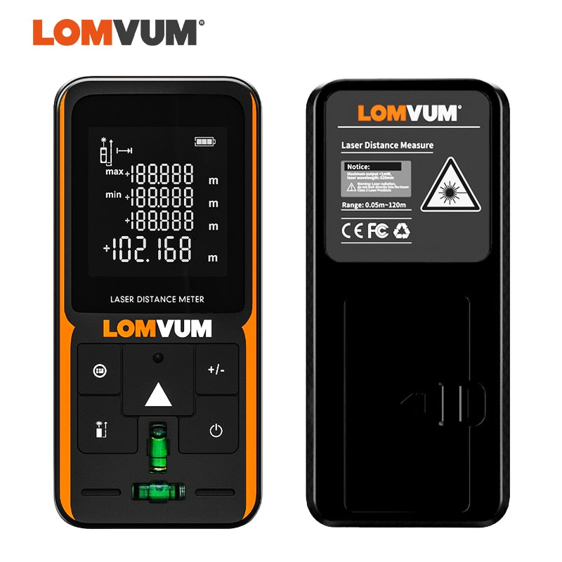 LOMVUM 40m 120m Trena Cinta métrica Láser Regla Telémetros Medidor de distancia digital Medidor Telémetro Lazer Metreler 100m