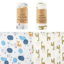 Kangobaby #My Soft Life# Brightly Colorful Flower And Leaf 2pcs Set Muslin Swaddle Blanket
