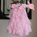 Baby Girls Dress 2022 Summer Chiffon Party Dress Infant 1 Year Birthday Dresses Girl Clothes &amp; Headband Vestidos