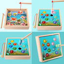 Children Wooden Toys Magnetic Games Fishing Toy Game Kids 3D Fish Baby Kids Educational Toys Outdoor Funny Boys Girl Gifts