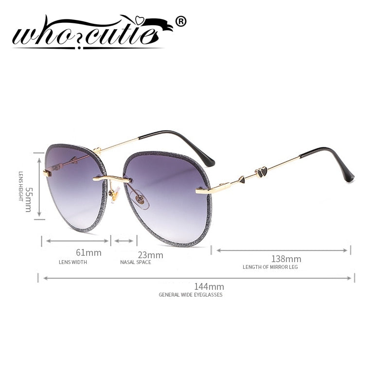 2023 New Diamond Sunglasses Female Brand Design Imitation Rhinestones Gradient Lens UV400 Pilot Sun Glasses Women Shades S316