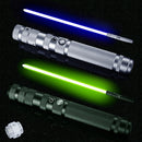 Metal Handle RGB Cosplay Double-edged Lightsaber Laser Sword 7 Colors Change LED Switchable Sound And Light For Boys Girls Gift