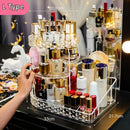 360 Degree Rotating Cosmetics Storage Rack Height Adjustable Makeup Organizer Assembly Skin Care Holder Bathroom Display Case