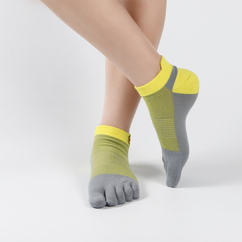 Vibram Five-toe Socks Five Fingers Men Women Spring Summer Outdoor Leisure Sweat-absorbent Wear Sports Low Tube Solid Basketball