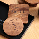 3Pcs Cup Coasters Square Round Wood Drink Coaster Heat Insulation Cup Mat Wooden Mug Coaster Table Placemat Kitchen Accessories