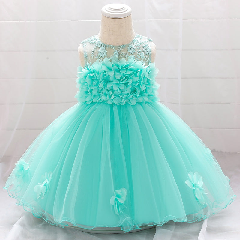 2022 Baby Mädchen Party Kleider Neugeborenes Baby Taufe Kleid Für Mädchen Geburtstag Prinzessin Kleidung Perlen Infant Hochzeitskleid