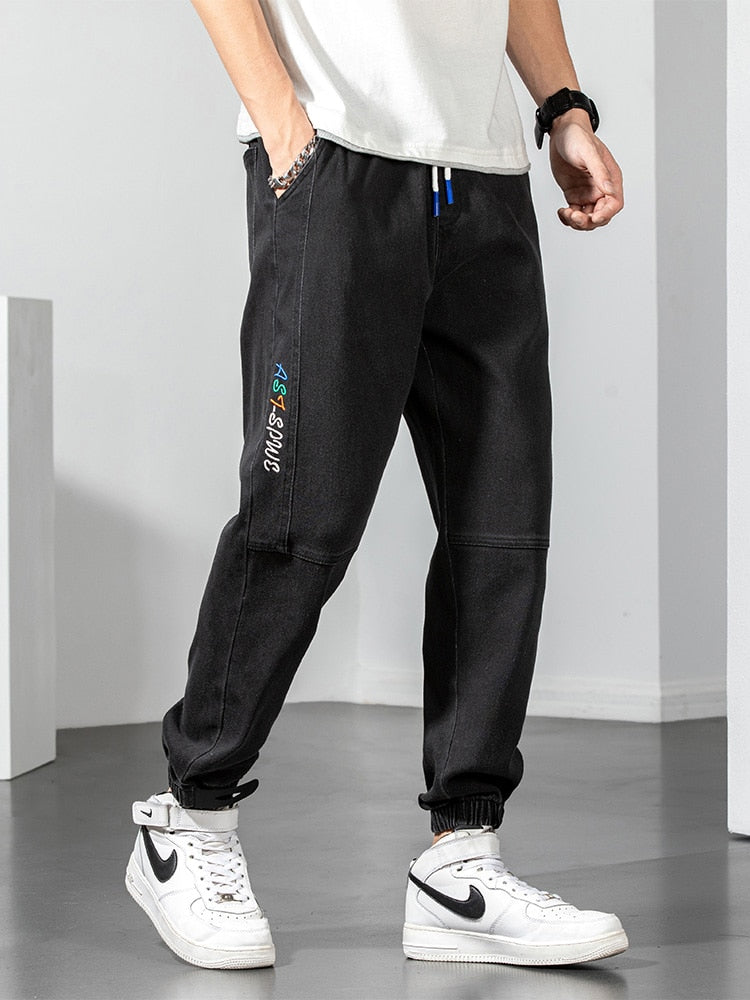 Spring Summer Ankle-Length Baggy Jeans Men Streetwear Jogger Jeans Denim Harem Pants Plus Size 6XL 7XL 8XL