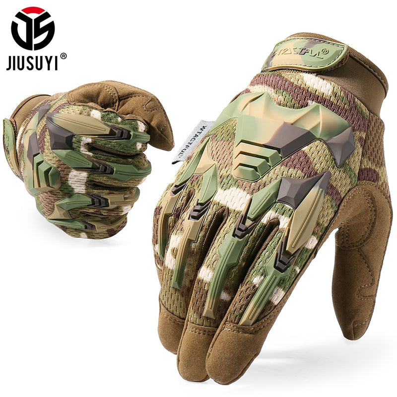 Taktische Militärhandschuhe Army Paintball Shooting Airsoft Combat Fahrrad Gummischutz Anti-Rutsch-Vollfingerhandschuh Männer Frauen