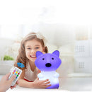 Rabbit LED Night Light Touch Sensor Remote Control 9 Colors Dimmable Timer Rechargeable Silicone Bunny Lamp for Kids Baby Gift