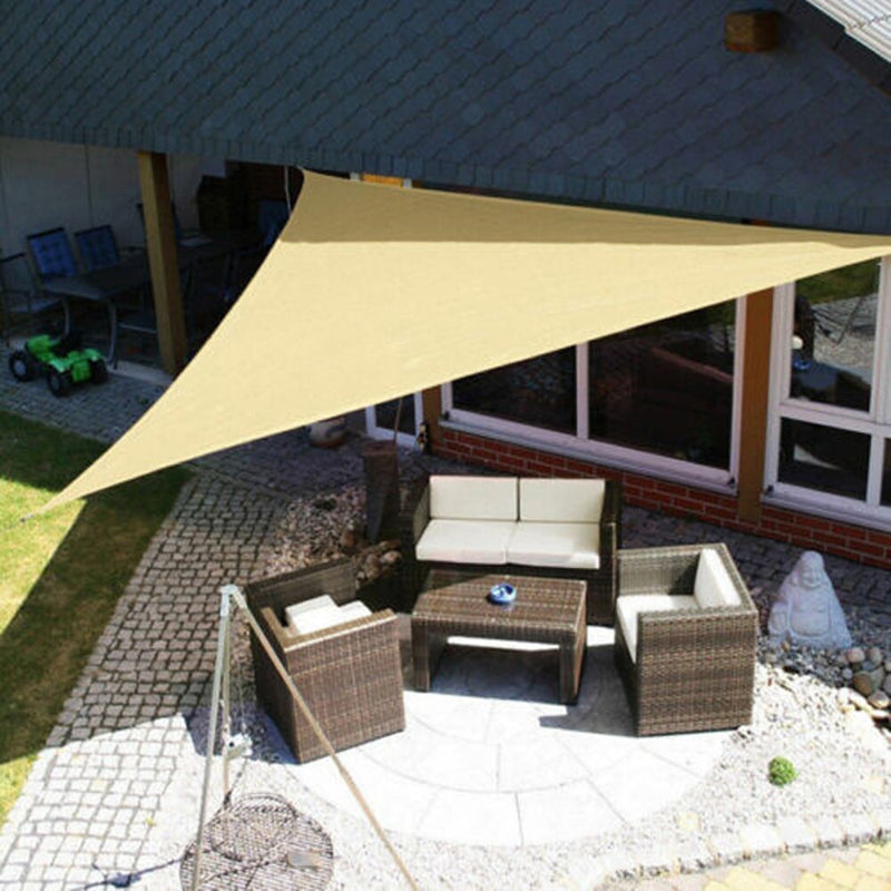 Wasserdichter Sonnenschutz Dreieck Sonnenschirm Schutz Außenabdeckung Garten Terrasse Pool Sonnensegel Markise Camping Sonnenschutz 420D