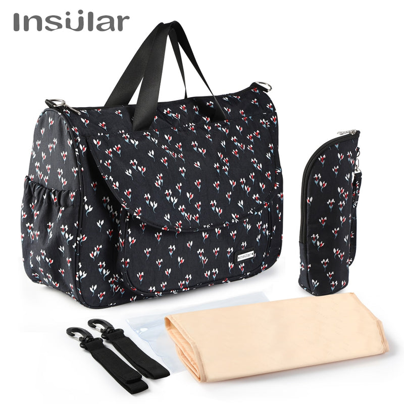 Insular Mummy Maternity Baby Diaper Bag Large Capacity Nappy Stroller Bag Waterproof Mommy Travel Changing Bag Nursing Tote Bags
