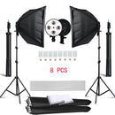 Photography 50x70CM Four Lamp Softbox Kit With 8pcs Bulb Soft Box Accessories Tripod Stand For Professional Photo Studio Video