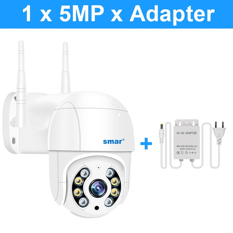 Smar 1080P 3MP 5MP 4K WiFi Cámara exterior 5X Zoom digital PTZ Cámara inalámbrica IR Visión nocturna Audio bidireccional Seguridad en el hogar XMEYE