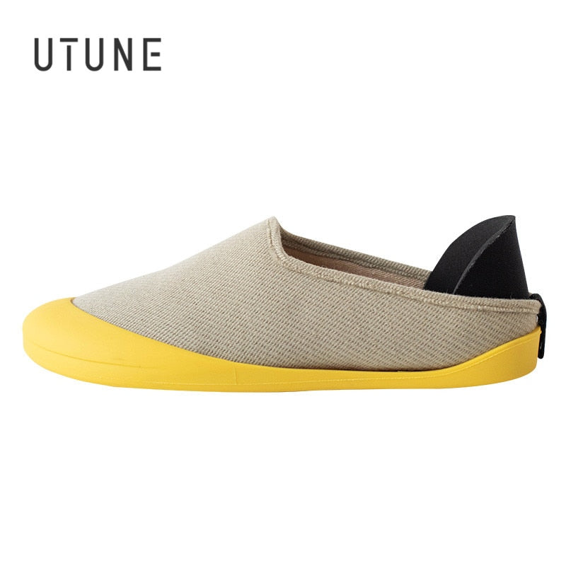 UTUNE Slippers with Removable Sole House shoes silent waterproof slippers for walking Dual-purpose shoes flats shoes TPR EVA
