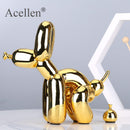 Squat Balloon Dog Statue Resin Sculpture Home Decor Modern Nordic Home Decoration Accessories for Living Room Animal Figures