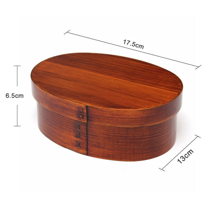Wooden Lunch Box Japanese Bento Lunchbox Food Container Small Fruit Sushi Food Box Kids School Lunch Box Travel Picnic Tableware