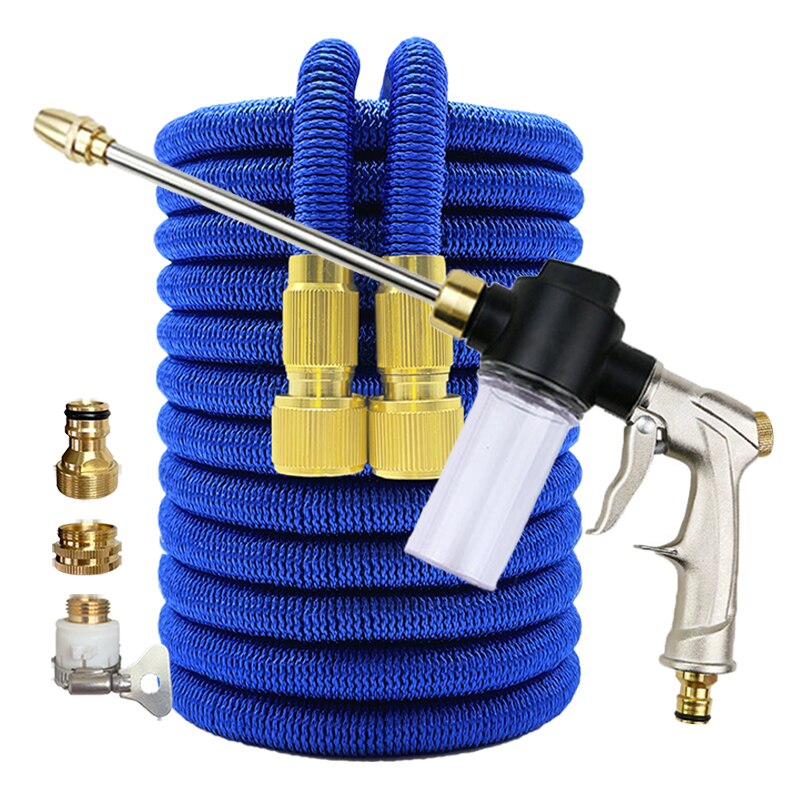 Retractable Hose Extensible Garden Hose Shrinks Flexibele Tuinslang Irrigation Computer Car Wash Water Pipe Spray Washing Foam