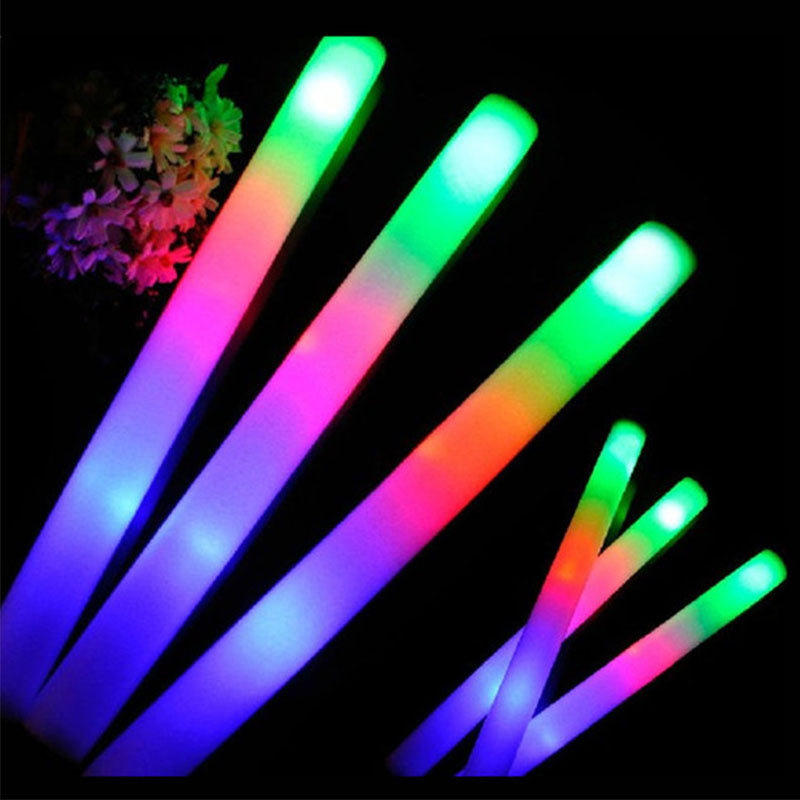 12/15/30/60Pcs/Lot Glow Sticks Bulk Colorful LED Foam Stick Glow Sticks Cheer Tube RGB LED Glow in the Dark Light for Xmas Party