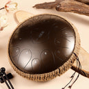 Steel Tongue Drum 13 Inch 15 Tones D Key Tank Drum Tamborine Yoga Meditation Percuss Music Instrument Children&