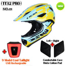 Detachable Kids Cycling Helmet with light Full Face Child Helmet Pro Protection MTB Downhill Bike Helmet Sports Safety Equipment