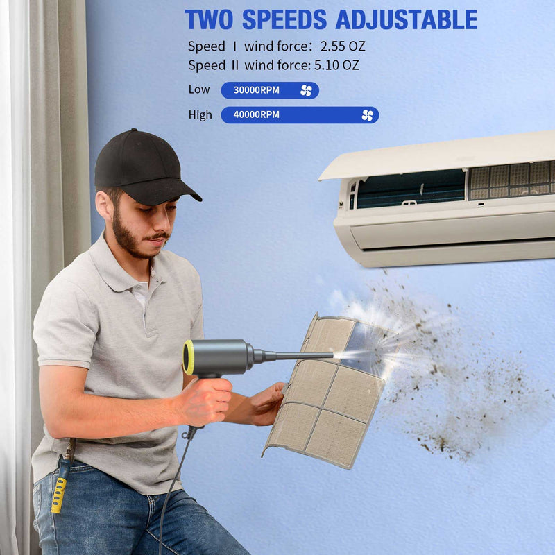 Cordless Air Duster for Computer Cleaning, Replaces Compressed Spray Gas Cans, Rechargeable Cleaner Blower for Computer camera