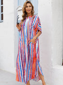 Cover-ups 2022 Kaftan Beach Print SnakeSkin Swimsuit Cover Up Kimono Plage Beach Robe Femme Long Dress Sarong Dress Beachwear