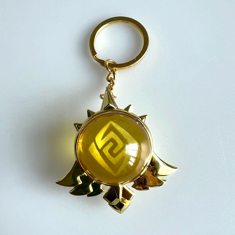 Genshin Impact Trinket Mondstadt Liyue Harbor Vision Of God Keychains Anime Accessories Bag Pendant Key Rings High Quality