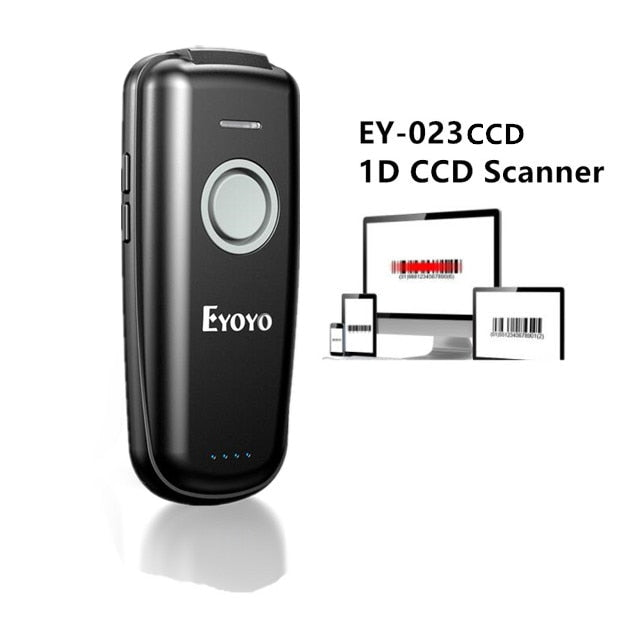 Eyoyo EY-015 Mini Barcode Scanner USB Wired Bluetooth Wireless 1D 2D QR PDF417 Bar Code for IPad IPhone Android Tablets PC